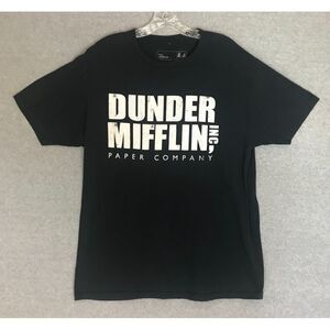 The Office Dunder Mifflin Paper Company T-Shirt Med/Large Ripple Junction‎ Black